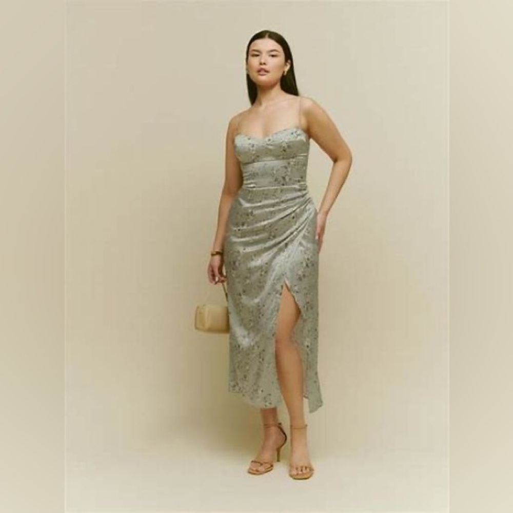 Reformation Marguerite Silk Dress 0